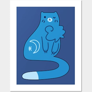 Blue Moon Kitty 1 Posters and Art